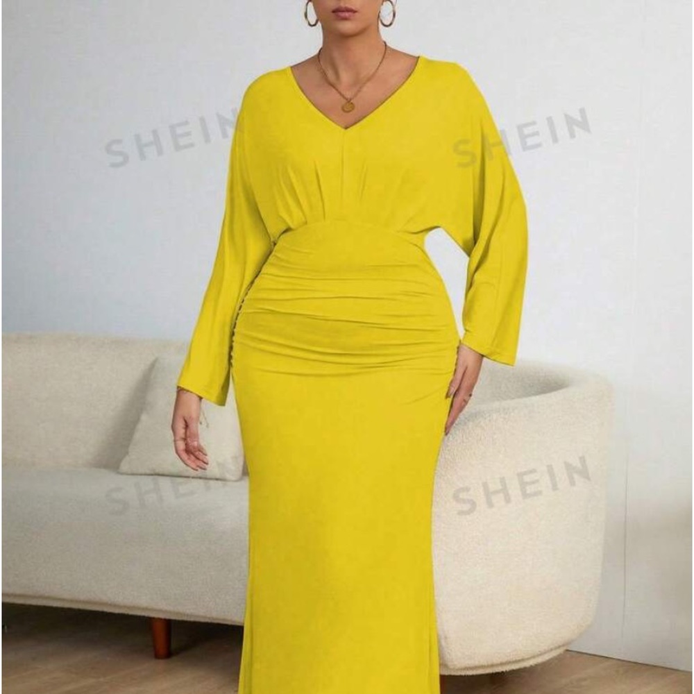 NWOT Women Yellow Maxi Dress